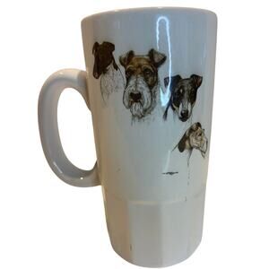 Laura Rogers Terrier Dog Mug Soft Coated Wheaten, Coffee Cup Ceramic Stein 20 oz